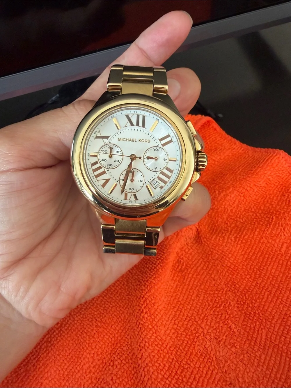 Michael Kors Women's Gold-Tone Chronograph Watch